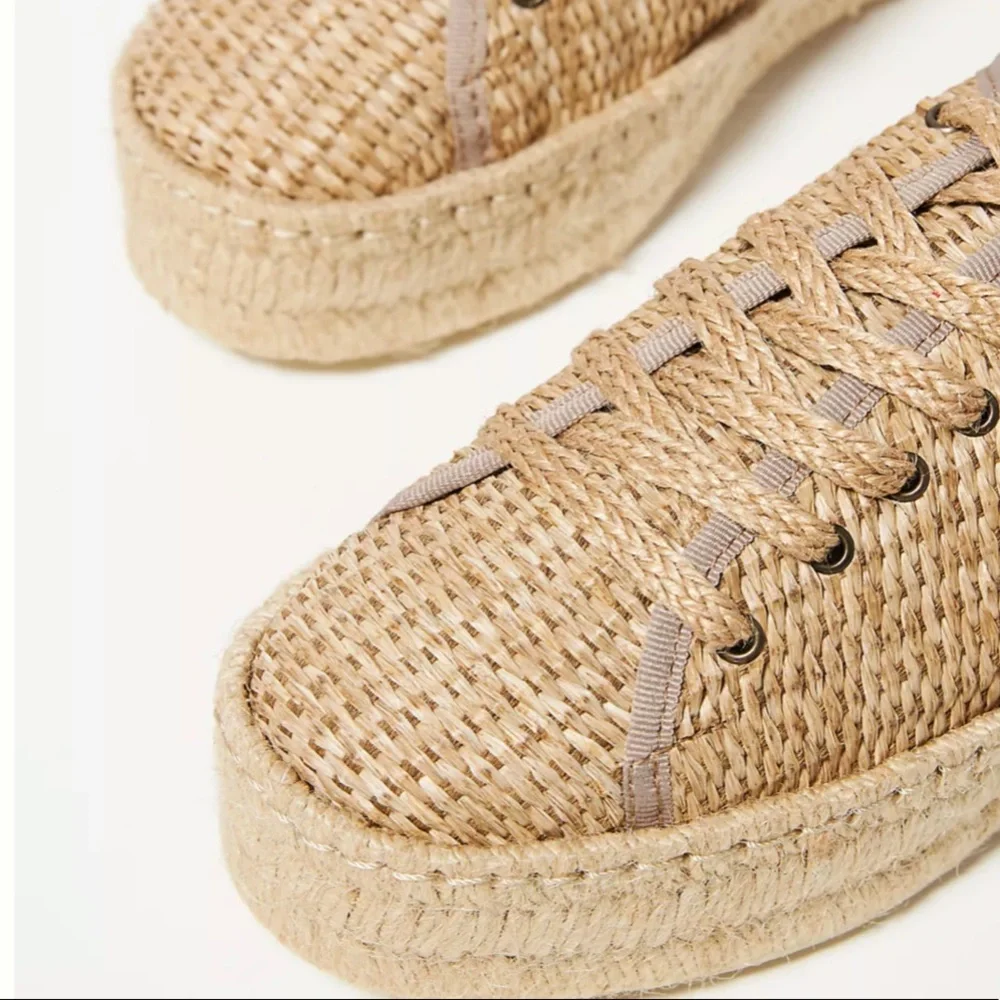 Anthropologie Raffia Espadrille Sneakers